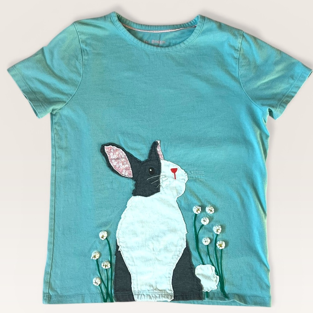 Mini Boden Bunny Appliqué Tee